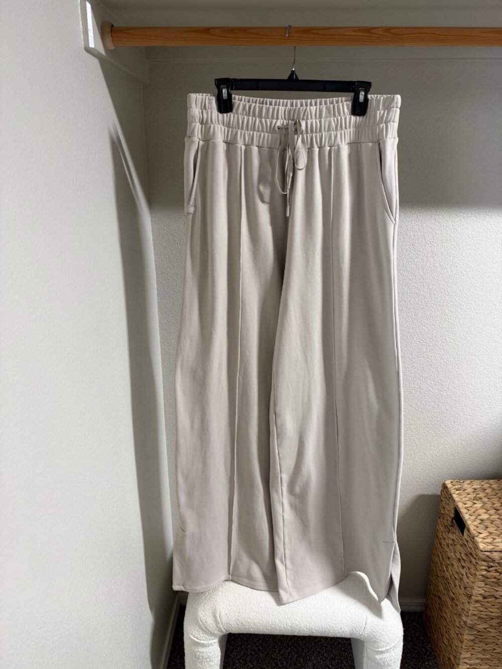 Popflex Limitless Wide Leg Pants Beige Size L Extra Tall